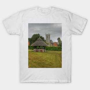 Woodbastwick village green and church T-Shirt